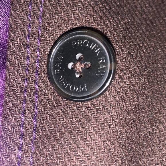 RETRO PROJEK RAW SILKY INTERIOR BUTTON UP WOOL COAT - Picture 5 of 6